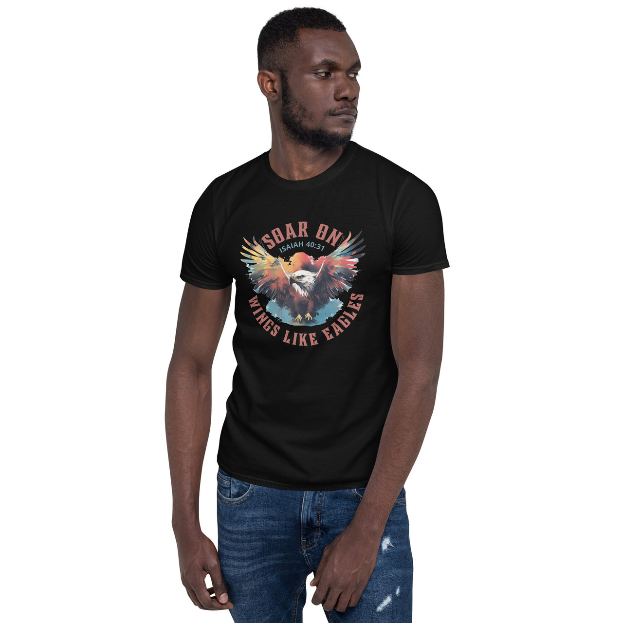 “Wings Like Eagles" Unisex Softstyle T-Shirt 23