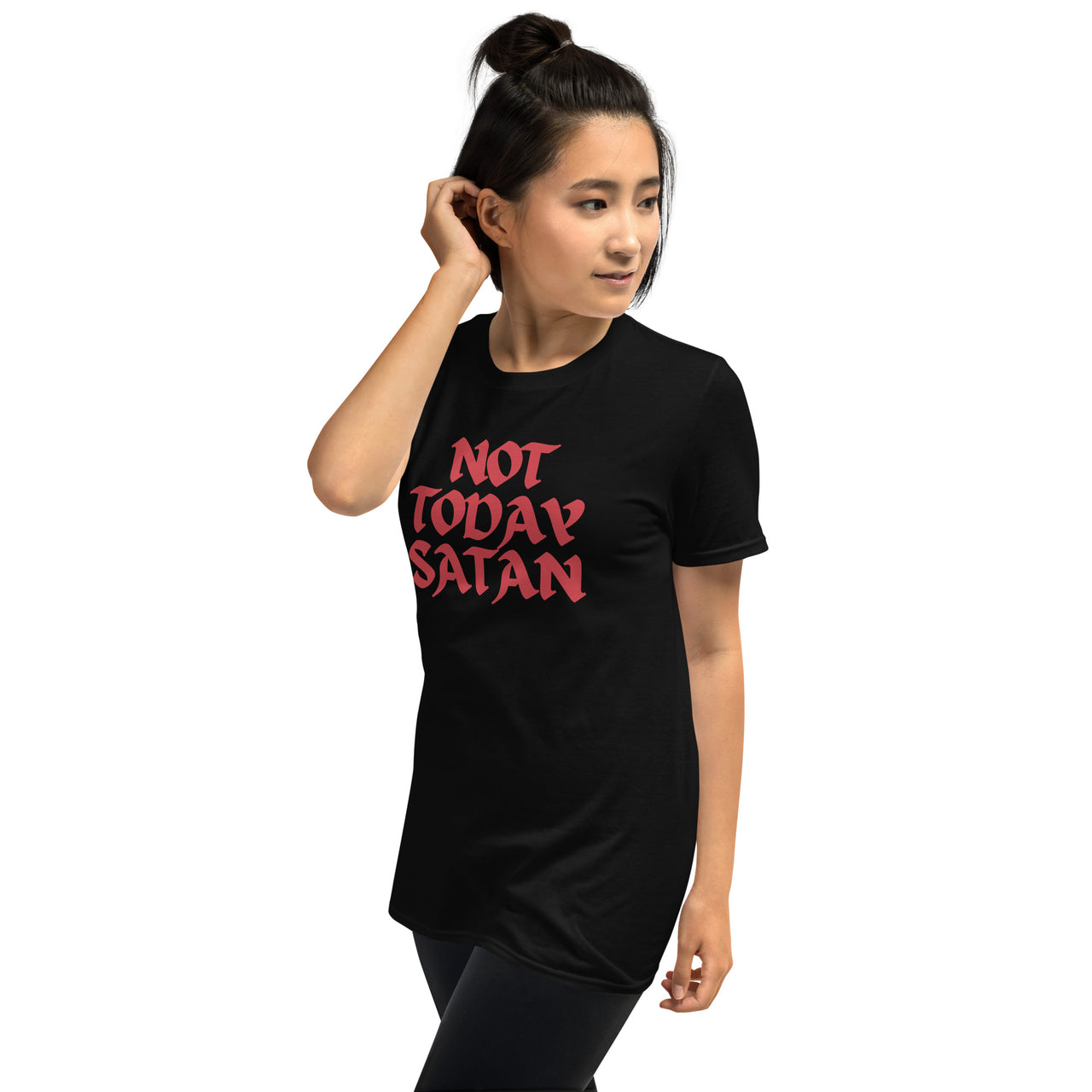 "Not Today Satan" Unisex Softstyle T-Shirt 13