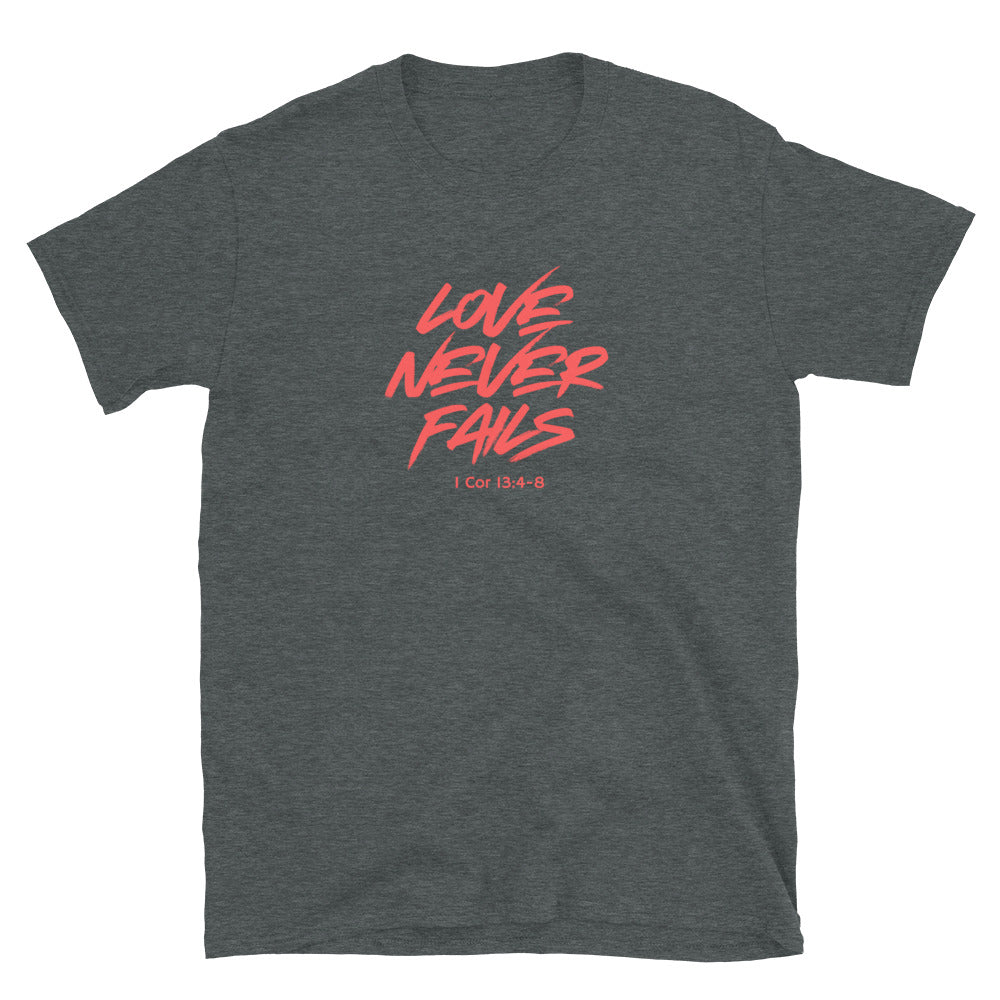 "Love Never Fails" Unisex Softstyle T-Shirt 17