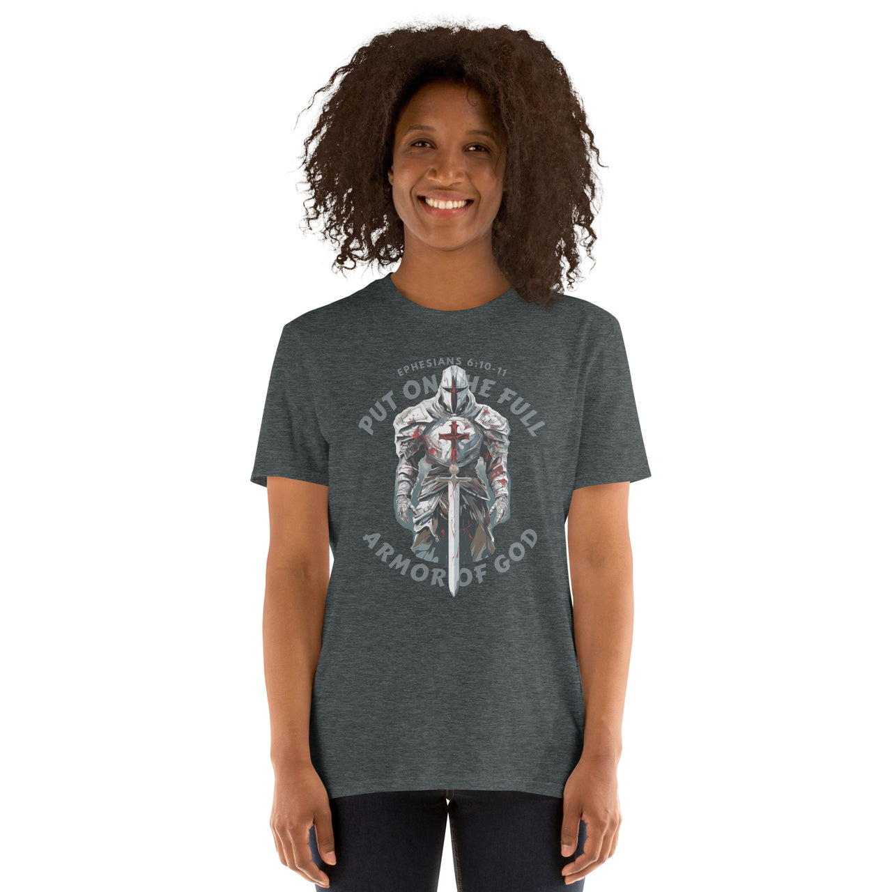 Ephesians 6-based, “Full Armor of God” Unisex Softstyle T-Shirt 4