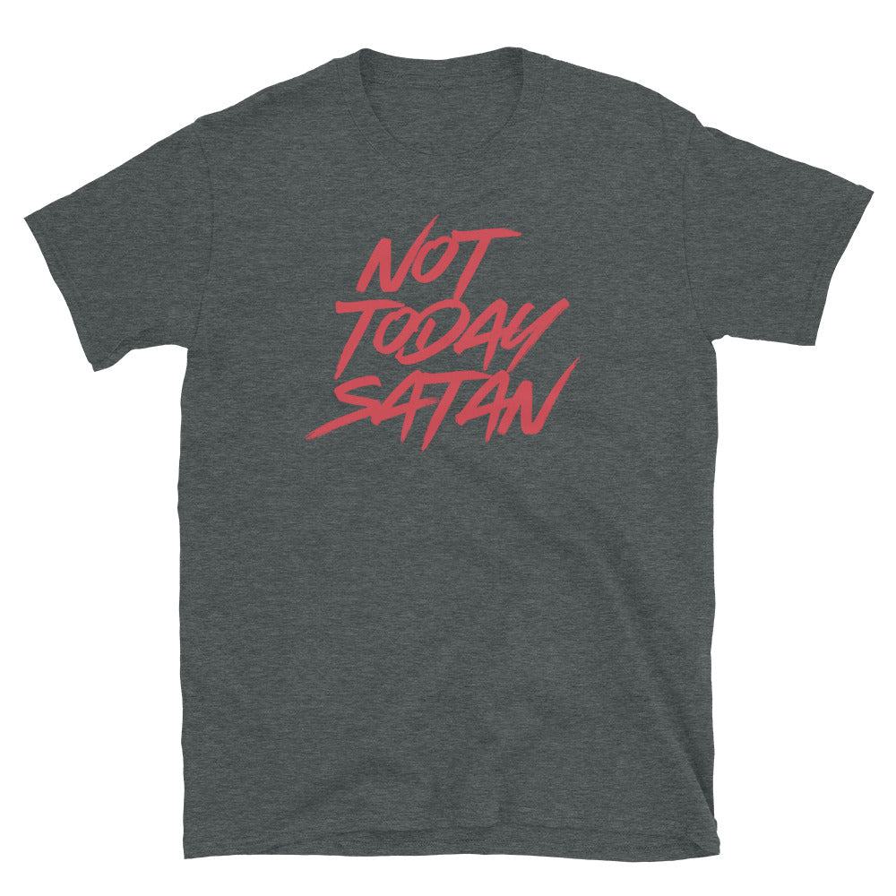 "Not Today Satan" Unisex Softstyle T-Shirt 6