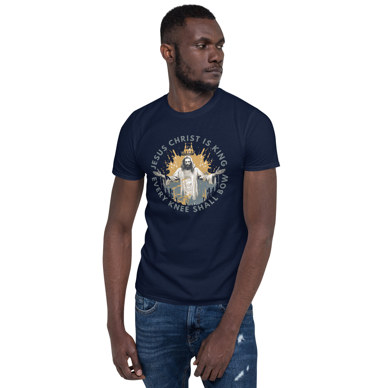 "Every Knee Shall Bow" Unisex Softstyle T-Shirt 3