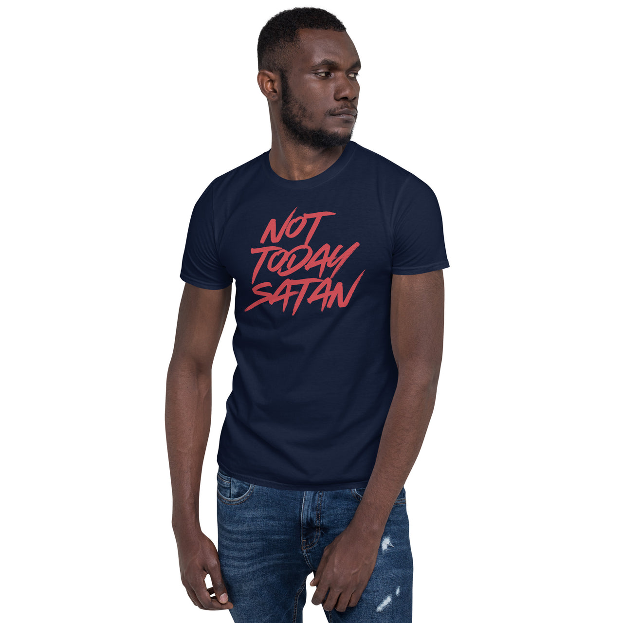 "Not Today Satan" Unisex Softstyle T-Shirt 6