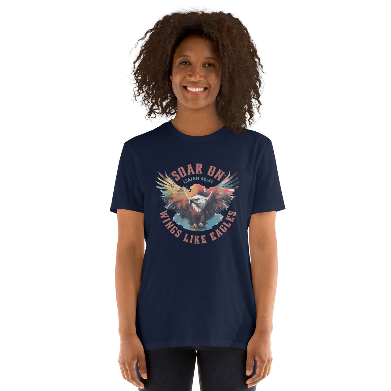 “Wings Like Eagles" Unisex Softstyle T-Shirt 23