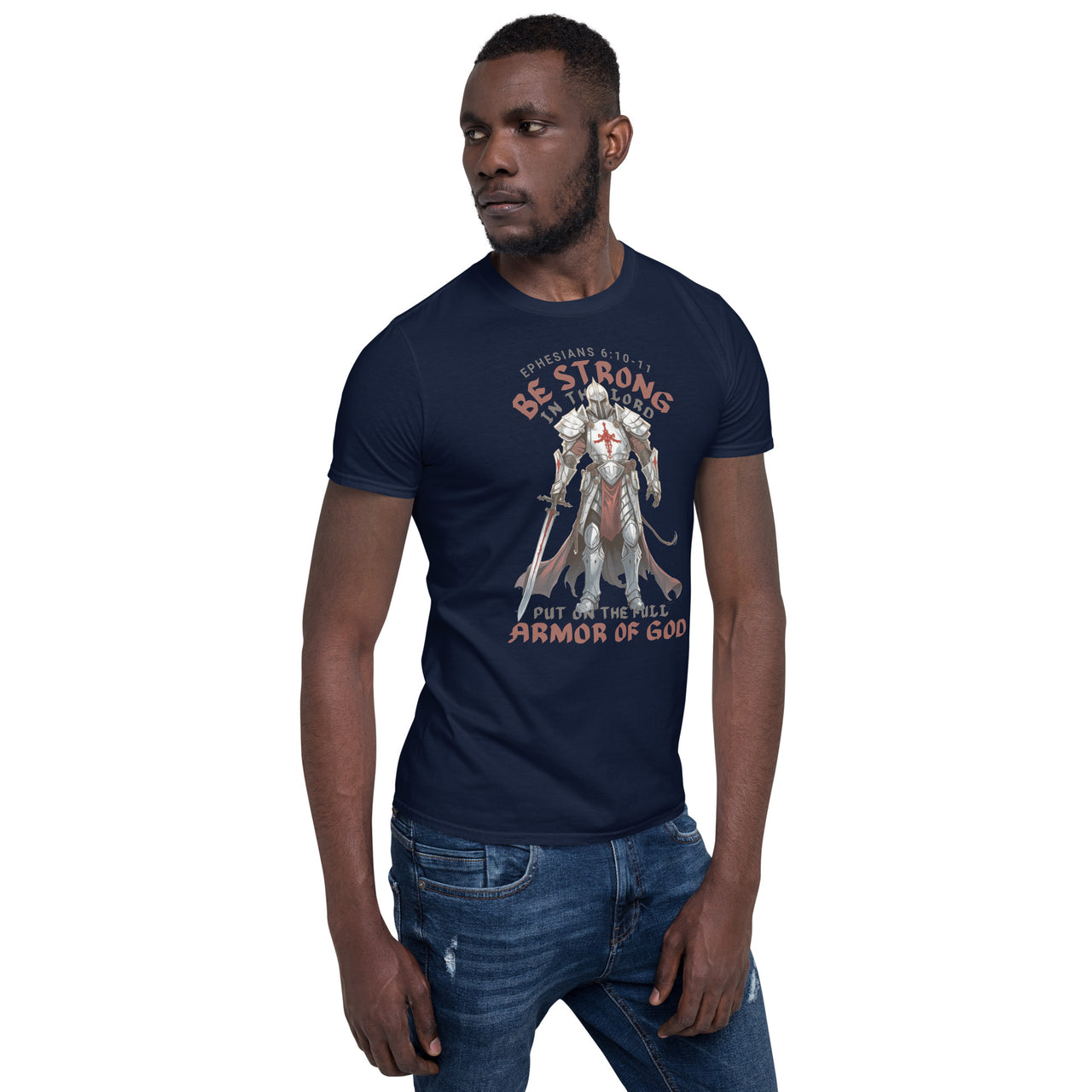 Ephesians 6-based, “Full Armor of God” Unisex Softstyle T-Shirt 5