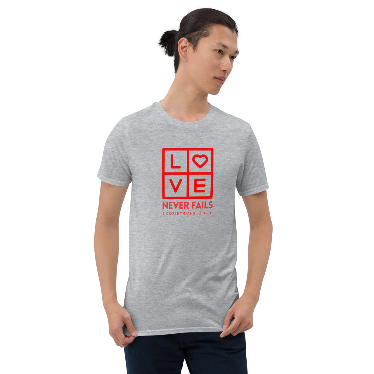 "Love Never Fails" Unisex Softstyle T-Shirt 12