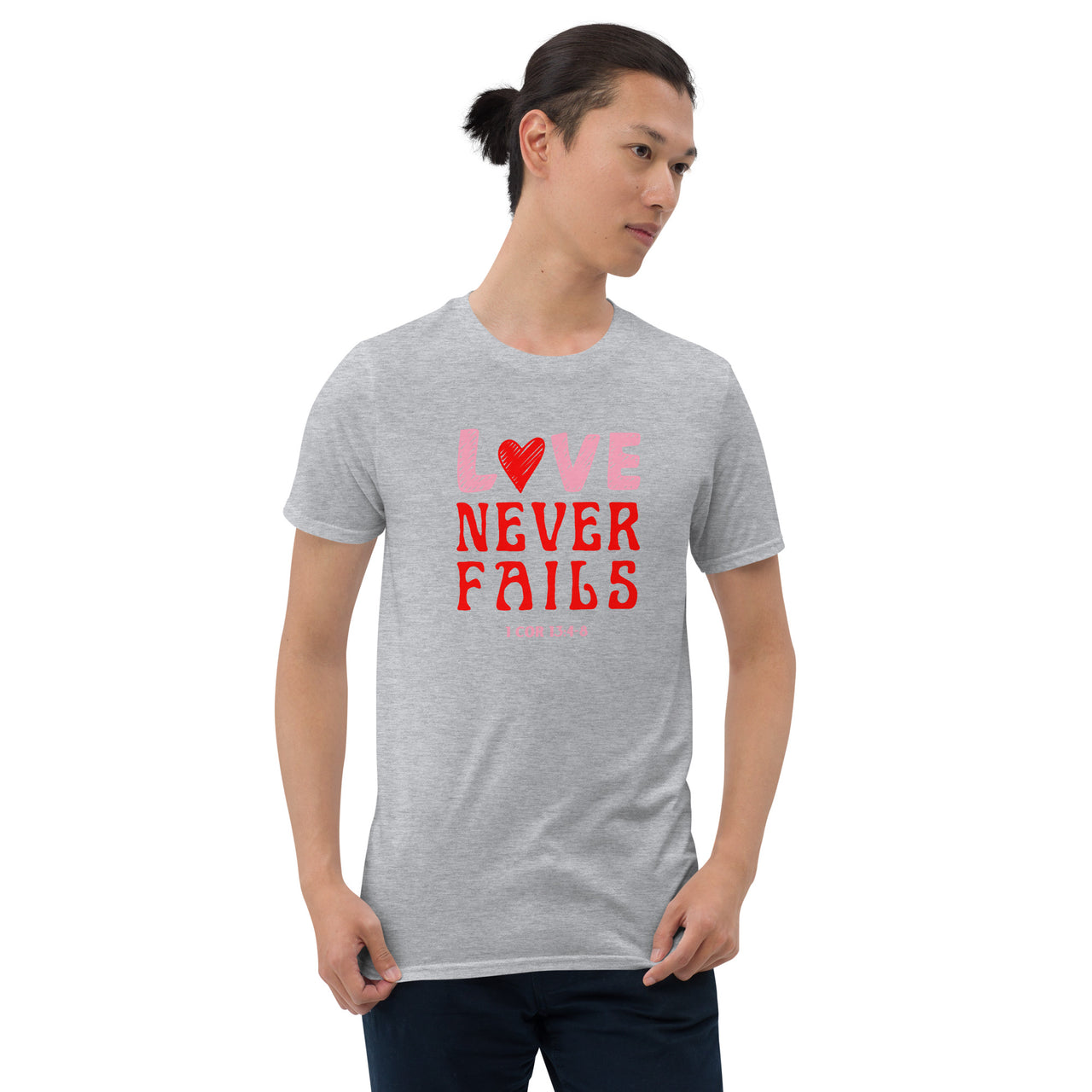 "Love Never Fails" Unisex Softstyle T-Shirt 10