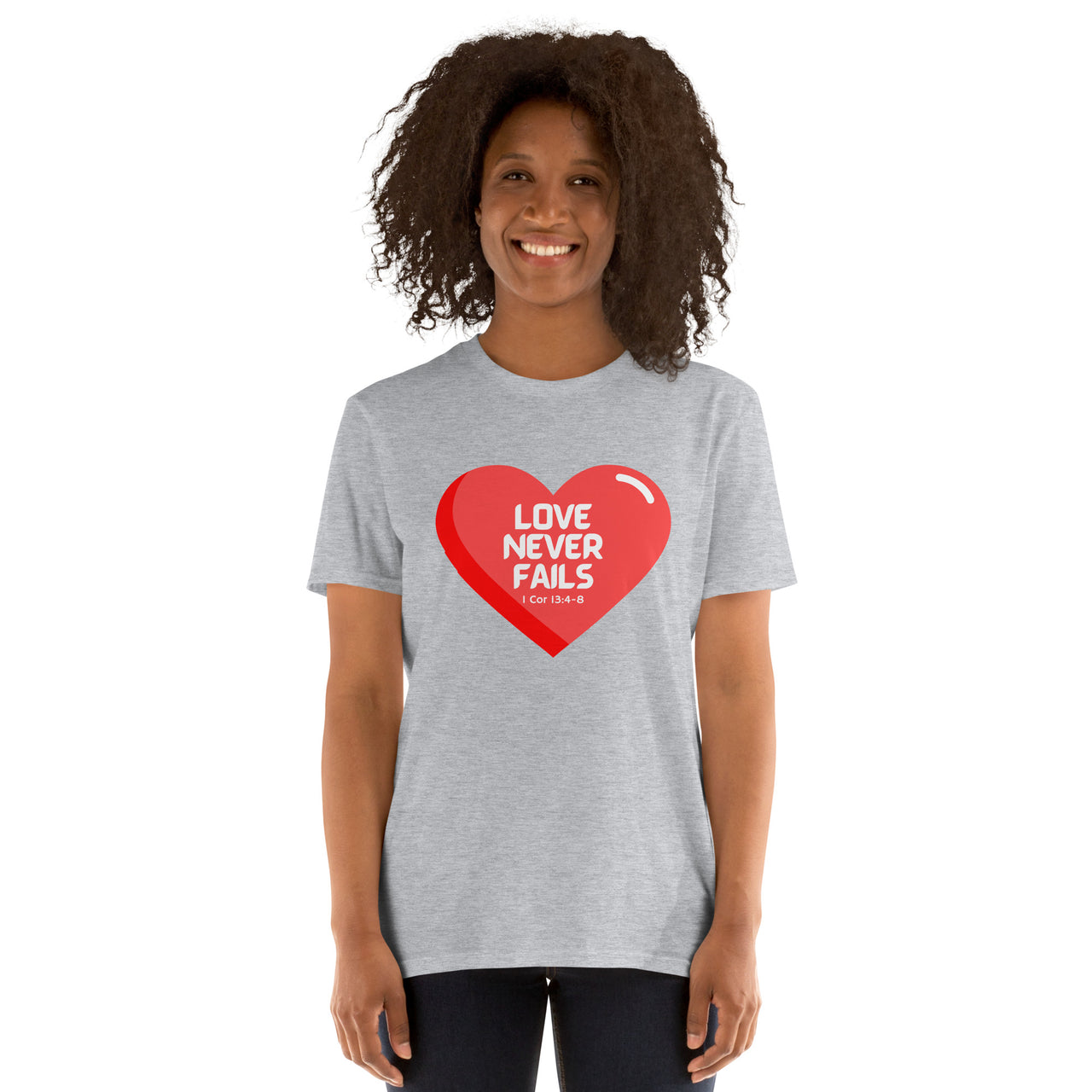 "Love Never Fails" Unisex Softstyle T-Shirt 14