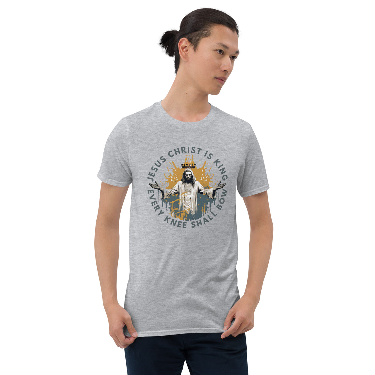 "Every Knee Shall Bow" Unisex Softstyle T-Shirt 3