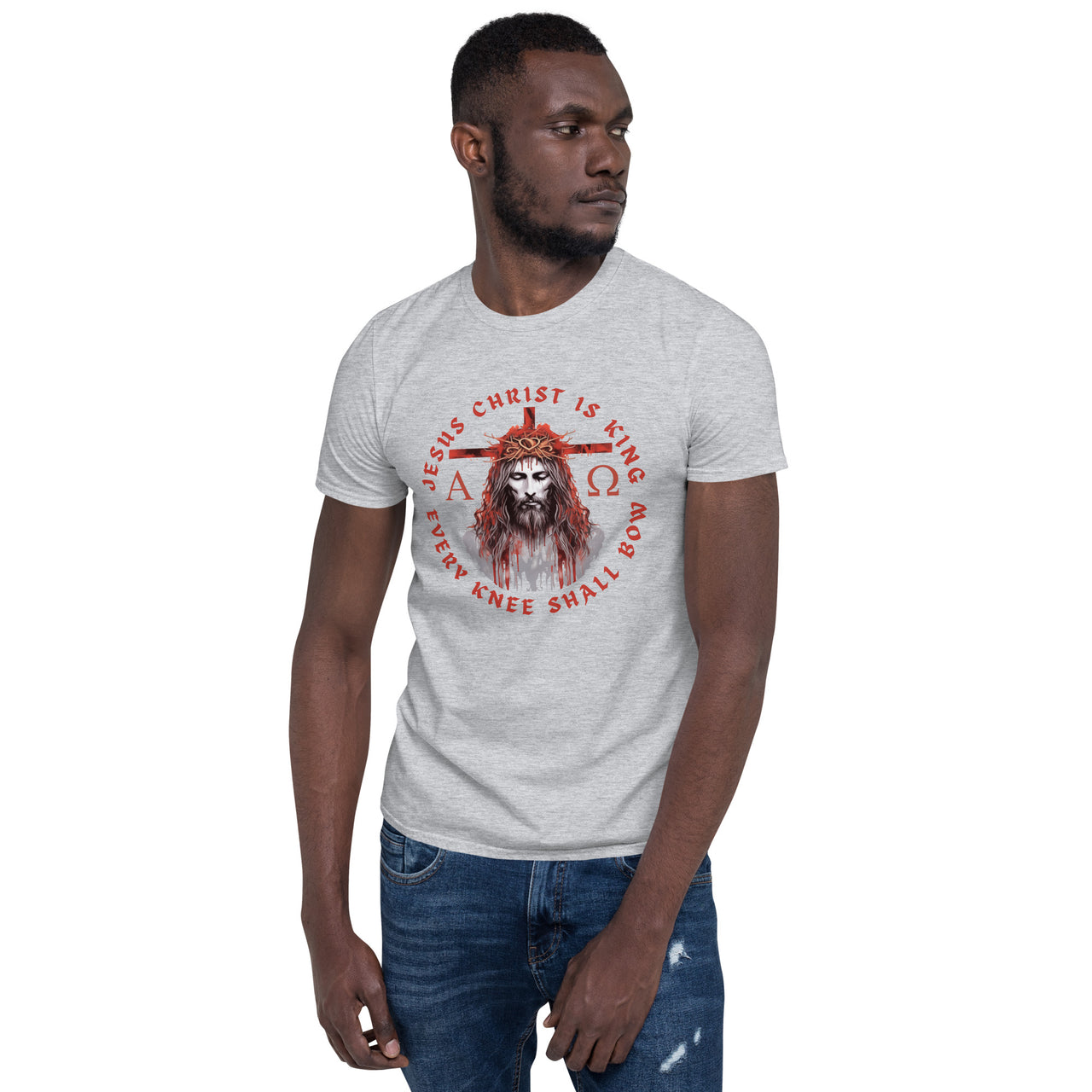 "Every Knee Shall Bow" Unisex Softstyle T-Shirt 2