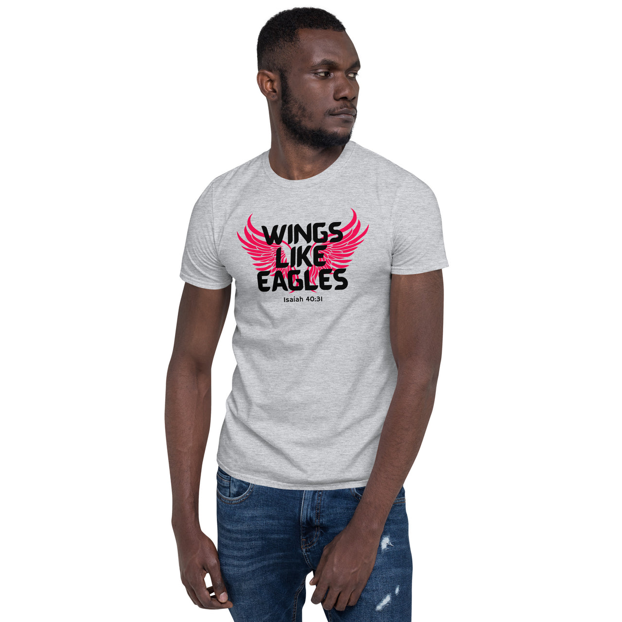 “Wings Like Eagles" Unisex Softstyle T-Shirt 7