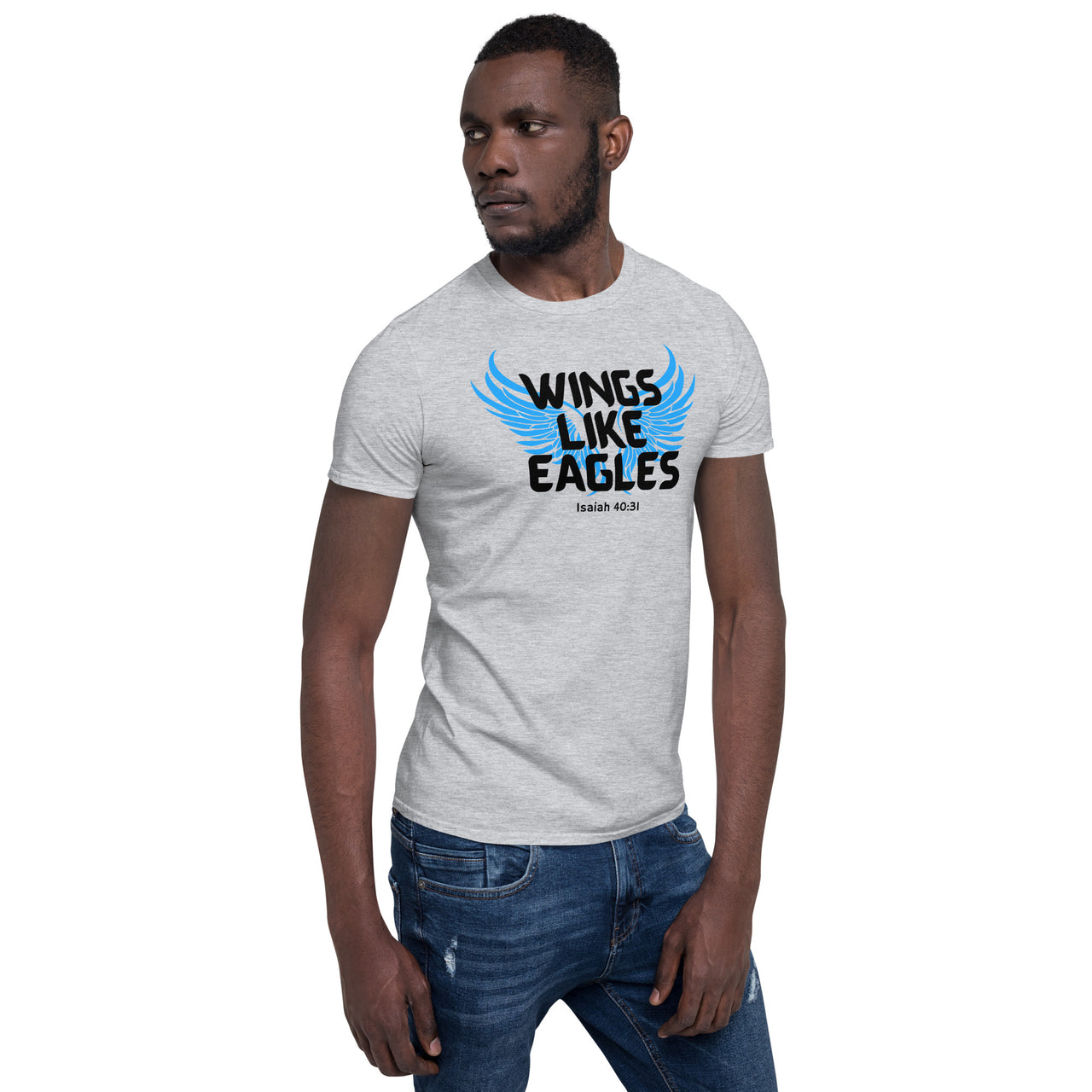 “Wings Like Eagles" Unisex Softstyle T-Shirt 5