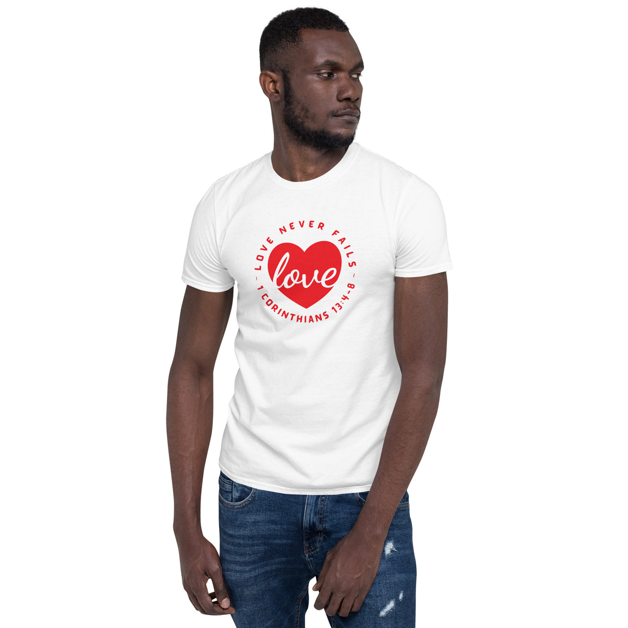 "Love Never Fails" Unisex Softstyle T-Shirt 13