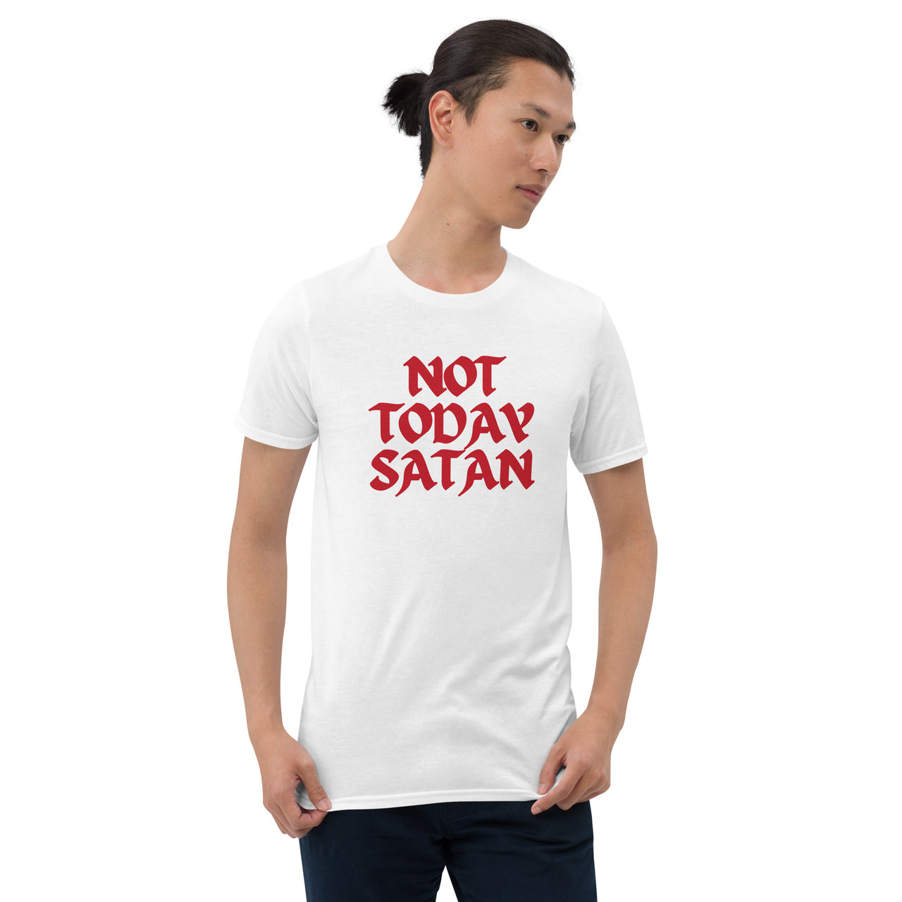 "Not Today Satan" Unisex Softstyle T-Shirt 13