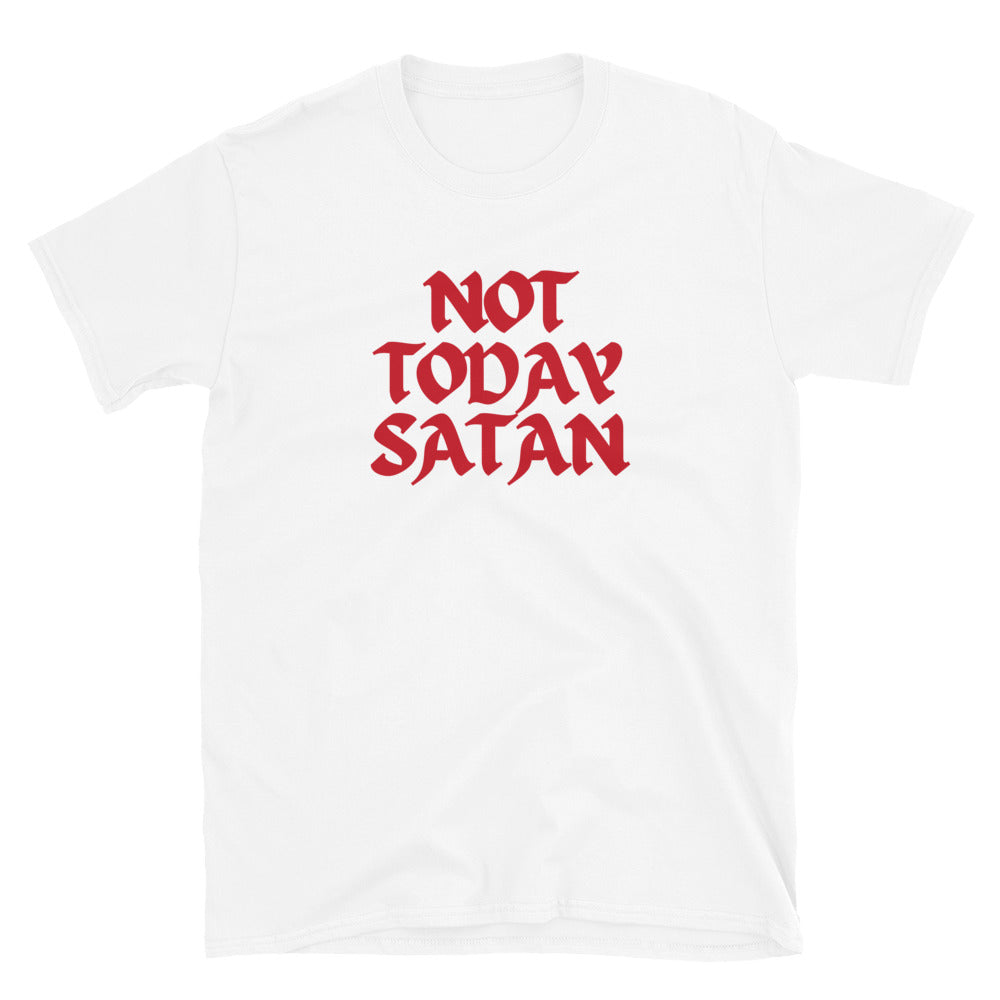 "Not Today Satan" Unisex Softstyle T-Shirt 13