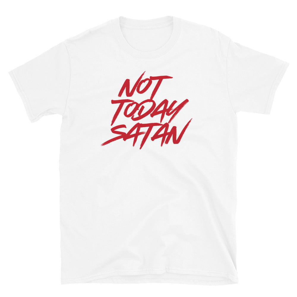 "Not Today Satan" Unisex Softstyle T-Shirt 6