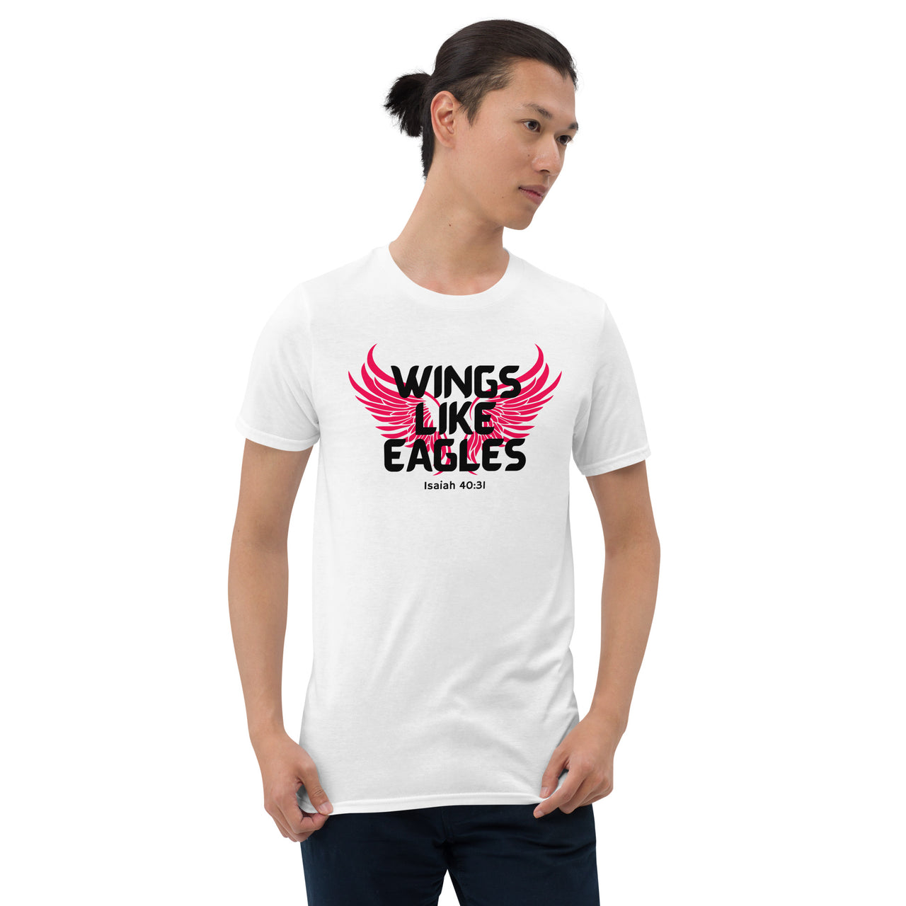 “Wings Like Eagles" Unisex Softstyle T-Shirt 7