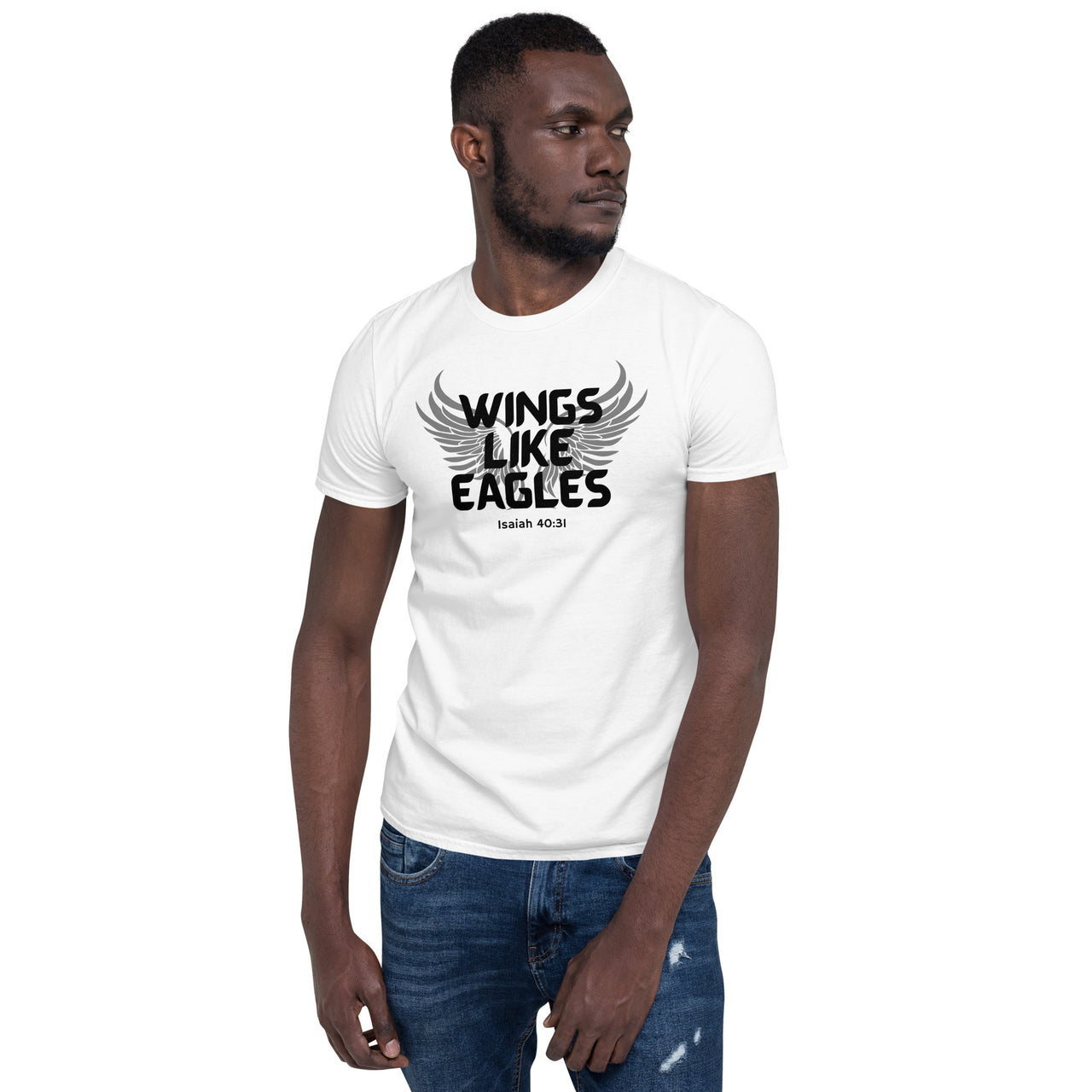 “Wings Like Eagles" Unisex Softstyle T-Shirt 9