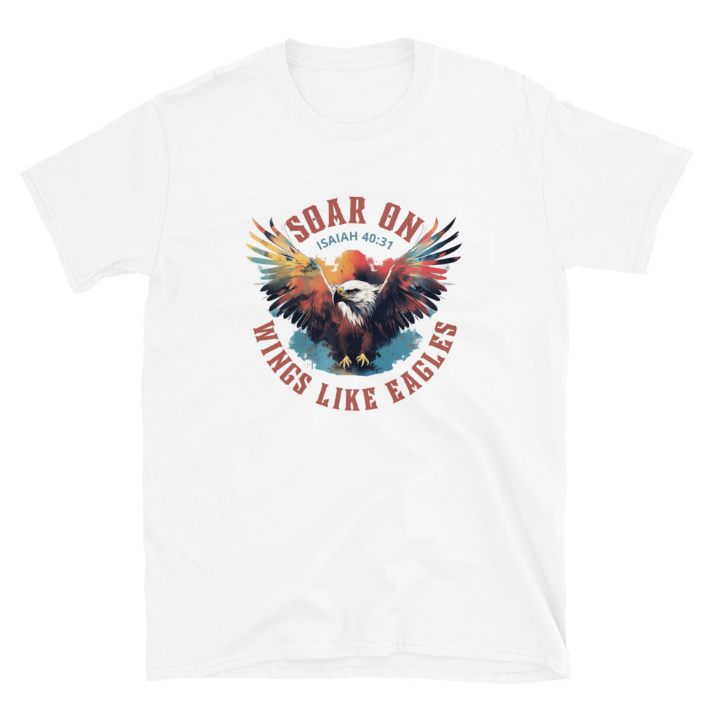 “Wings Like Eagles" Unisex Softstyle T-Shirt 23