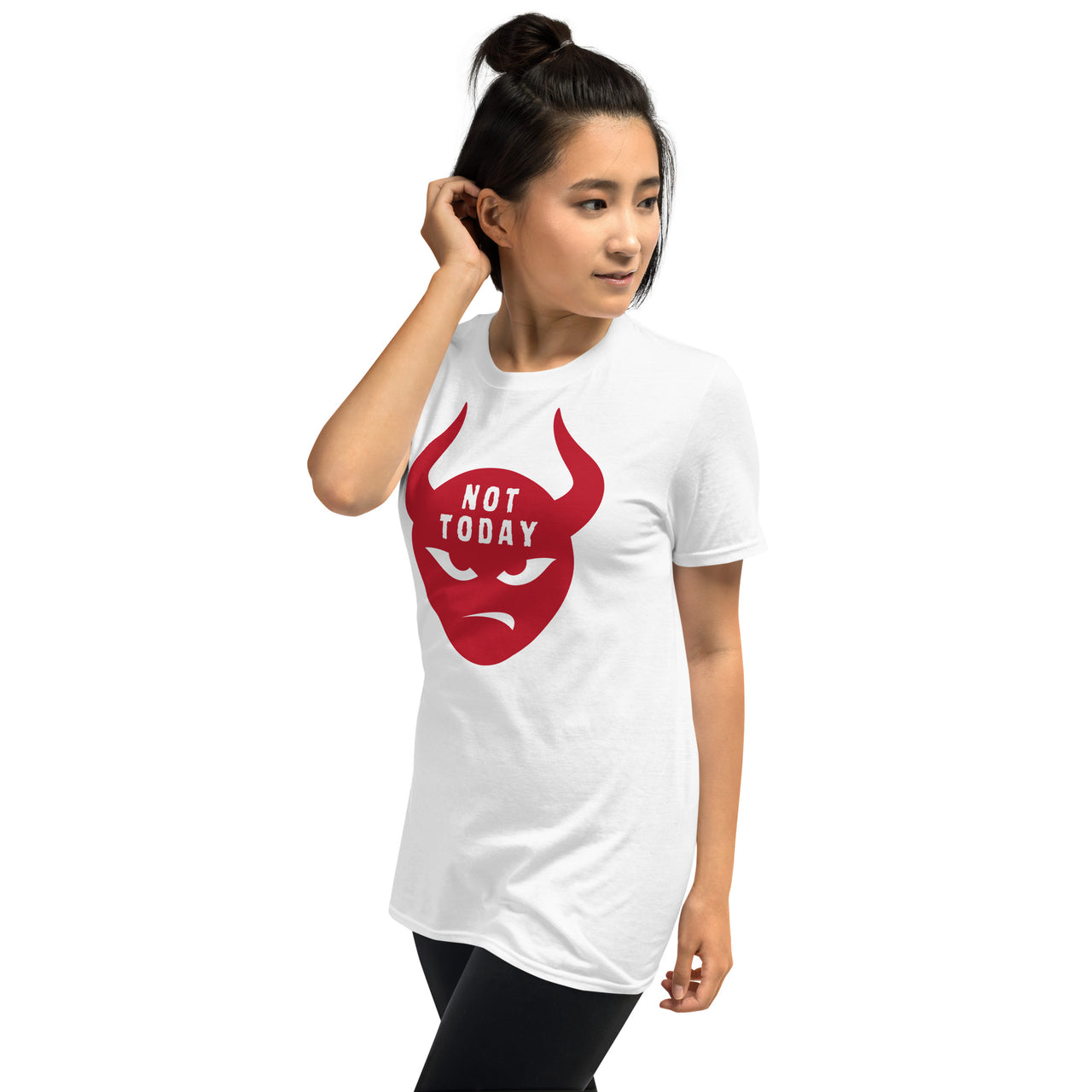 "Not Today Satan" Unisex Softstyle T-Shirt 9