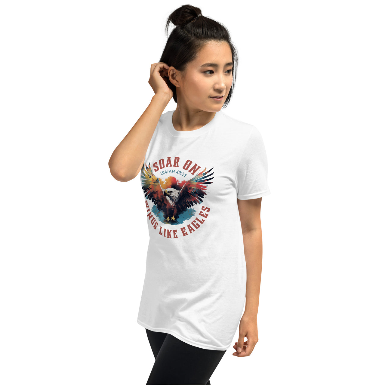 “Wings Like Eagles" Unisex Softstyle T-Shirt 23