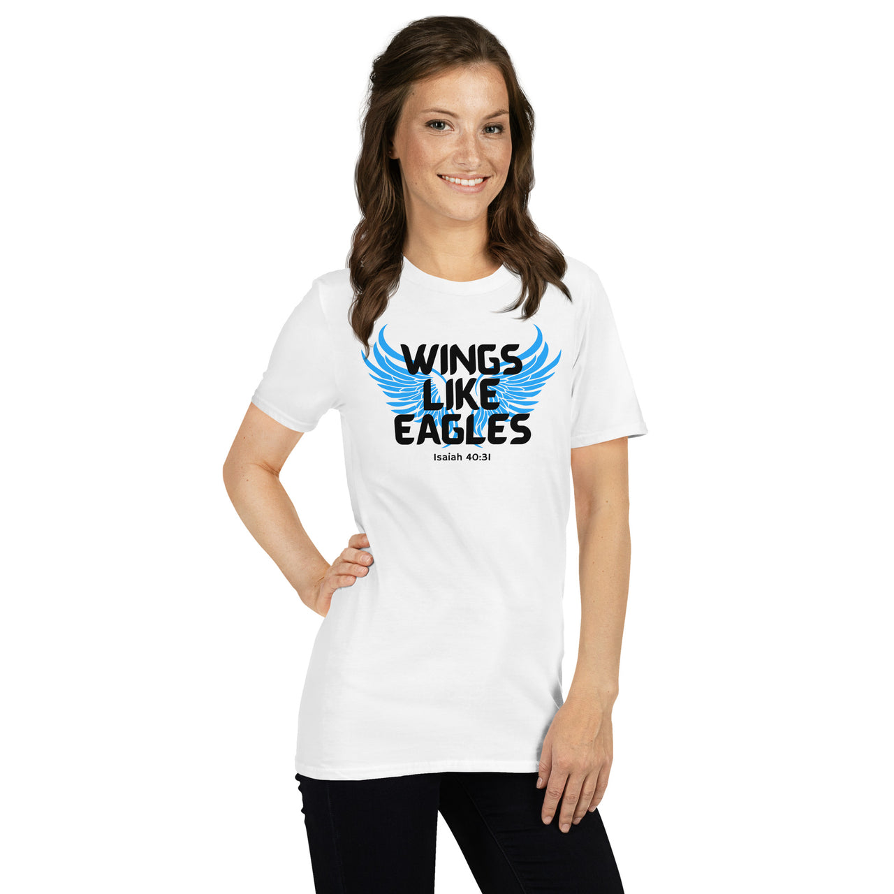 “Wings Like Eagles" Unisex Softstyle T-Shirt 5