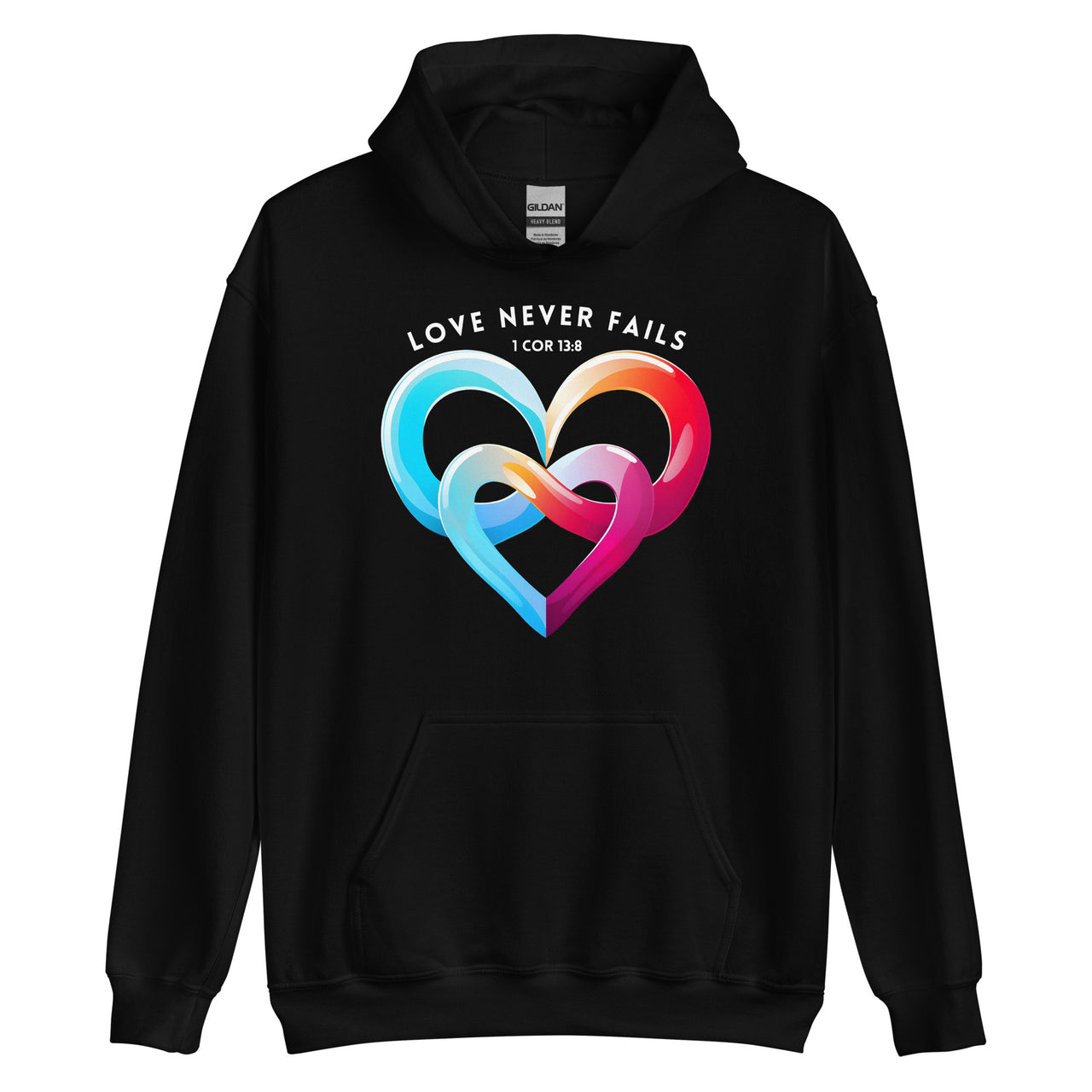 "Love Never Fails" Unisex Hoodie 7