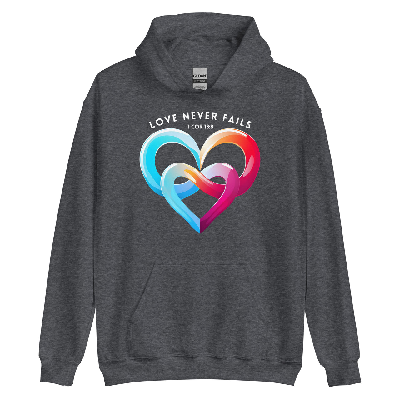 "Love Never Fails" Unisex Hoodie 7