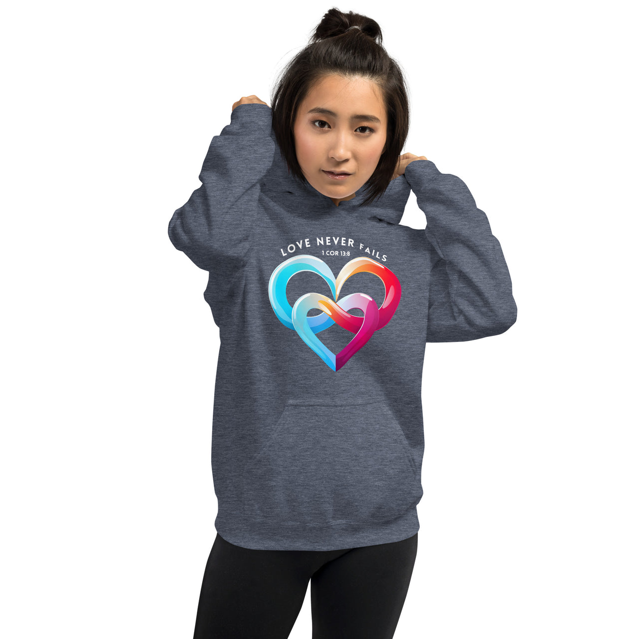 "Love Never Fails" Unisex Hoodie 7