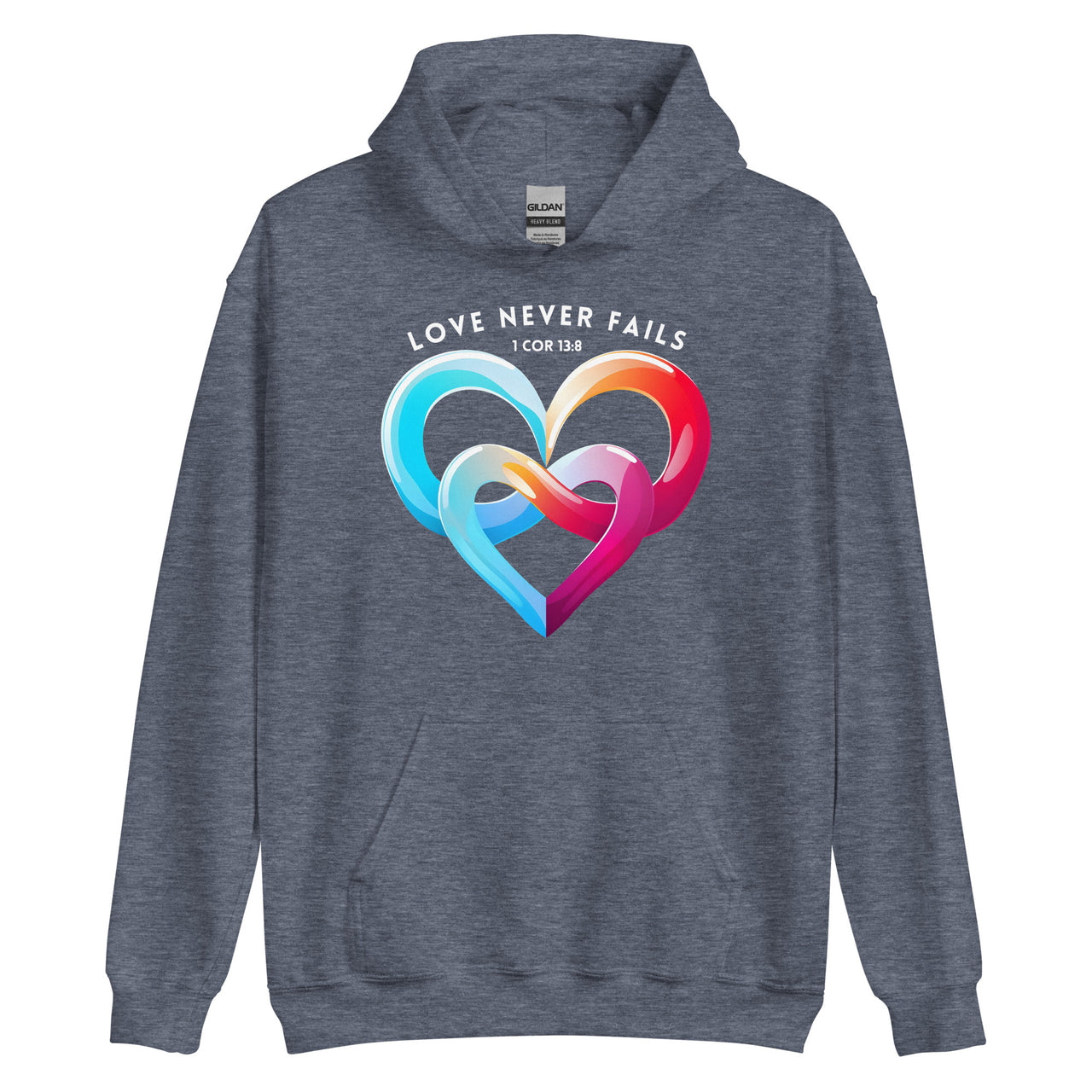 "Love Never Fails" Unisex Hoodie 7