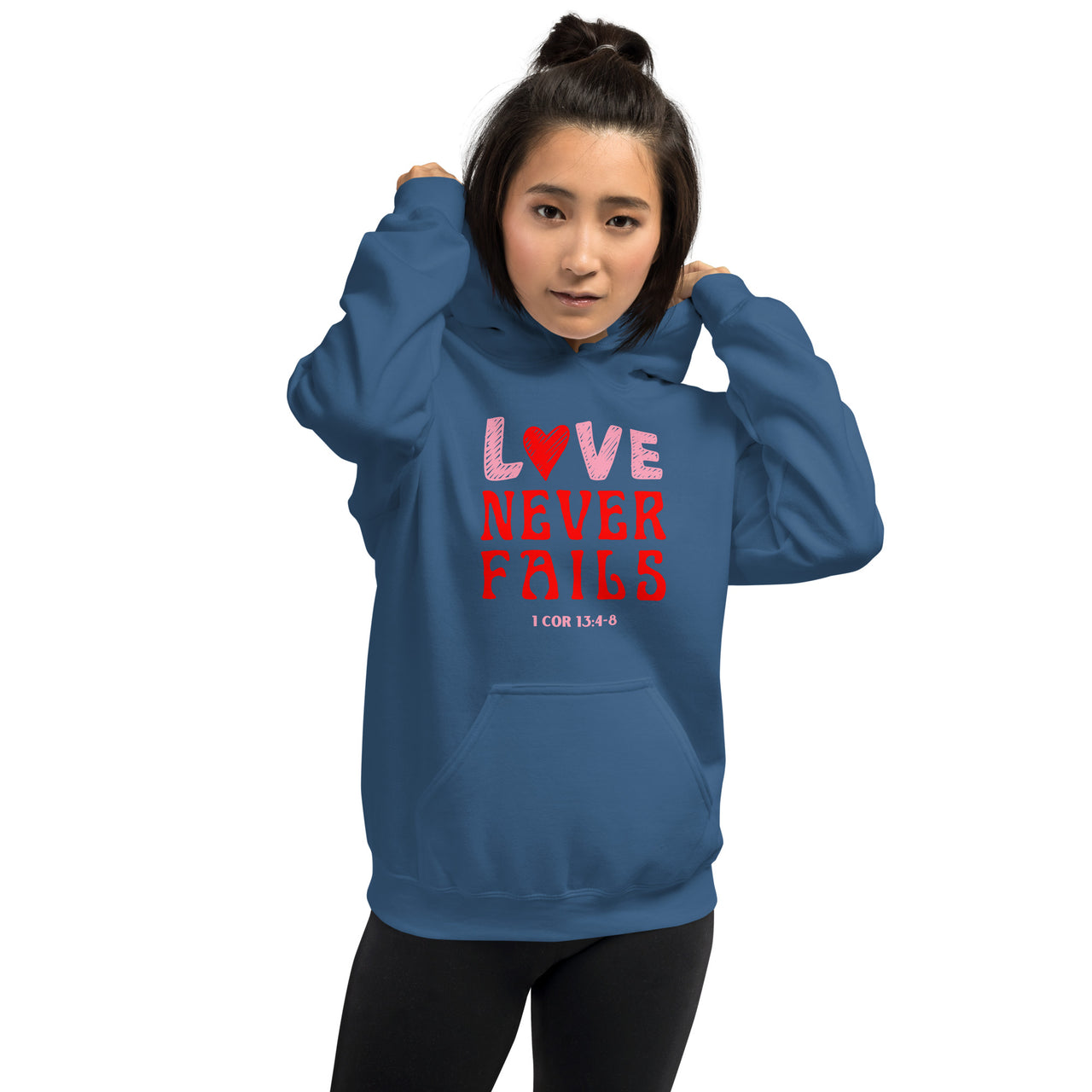 "Love Never Fails" Unisex Hoodie 10