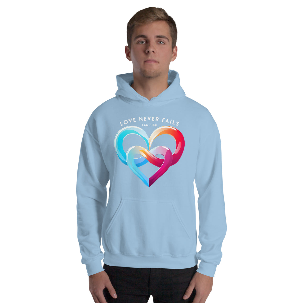 "Love Never Fails" Unisex Hoodie 7