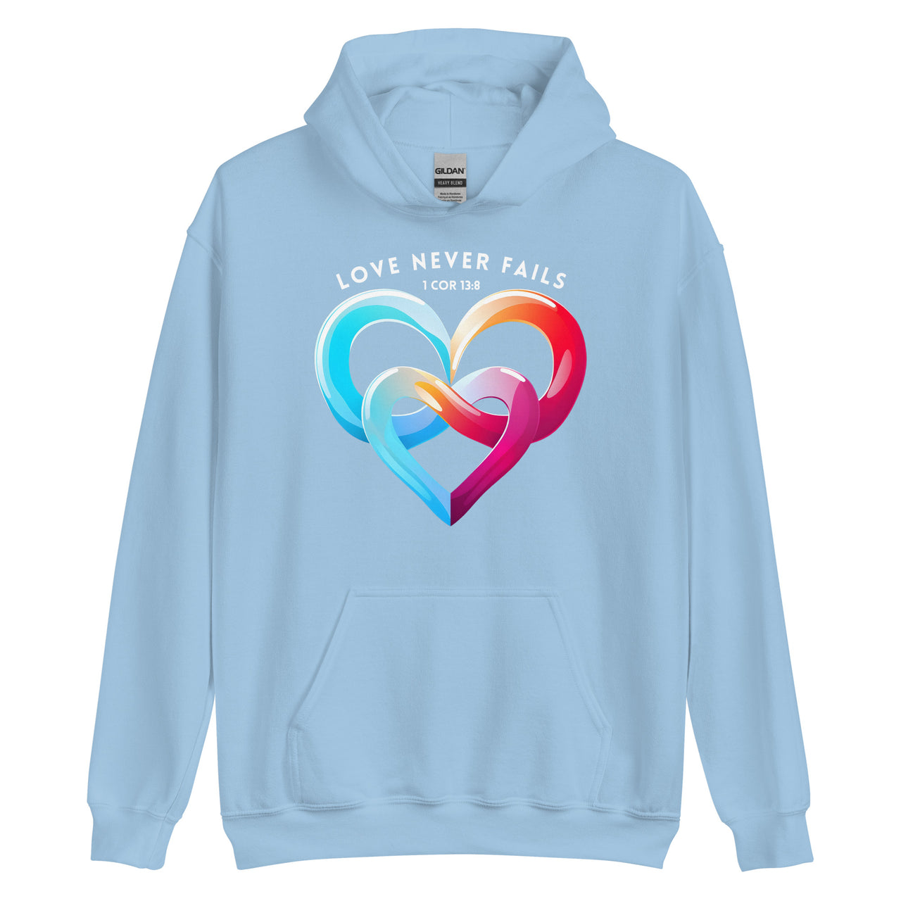 "Love Never Fails" Unisex Hoodie 7