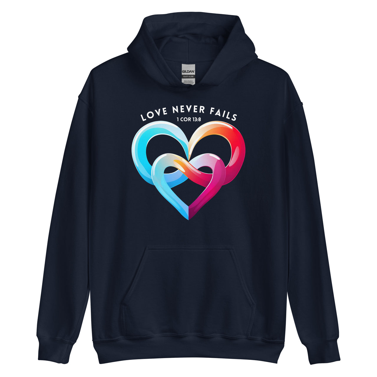 "Love Never Fails" Unisex Hoodie 7
