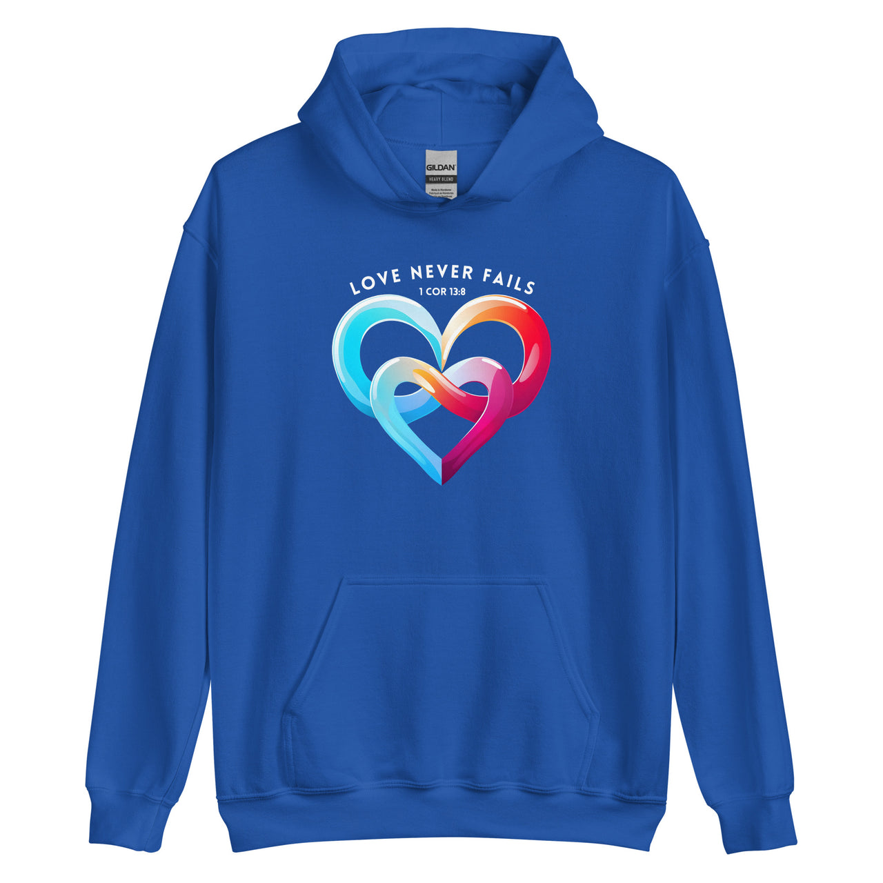 "Love Never Fails" Unisex Hoodie 7