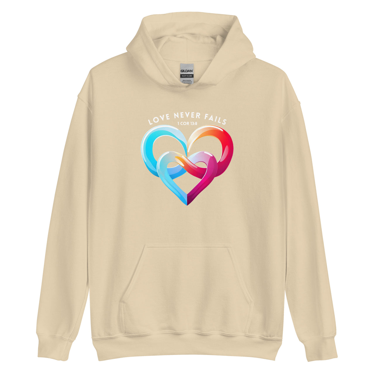 "Love Never Fails" Unisex Hoodie 7