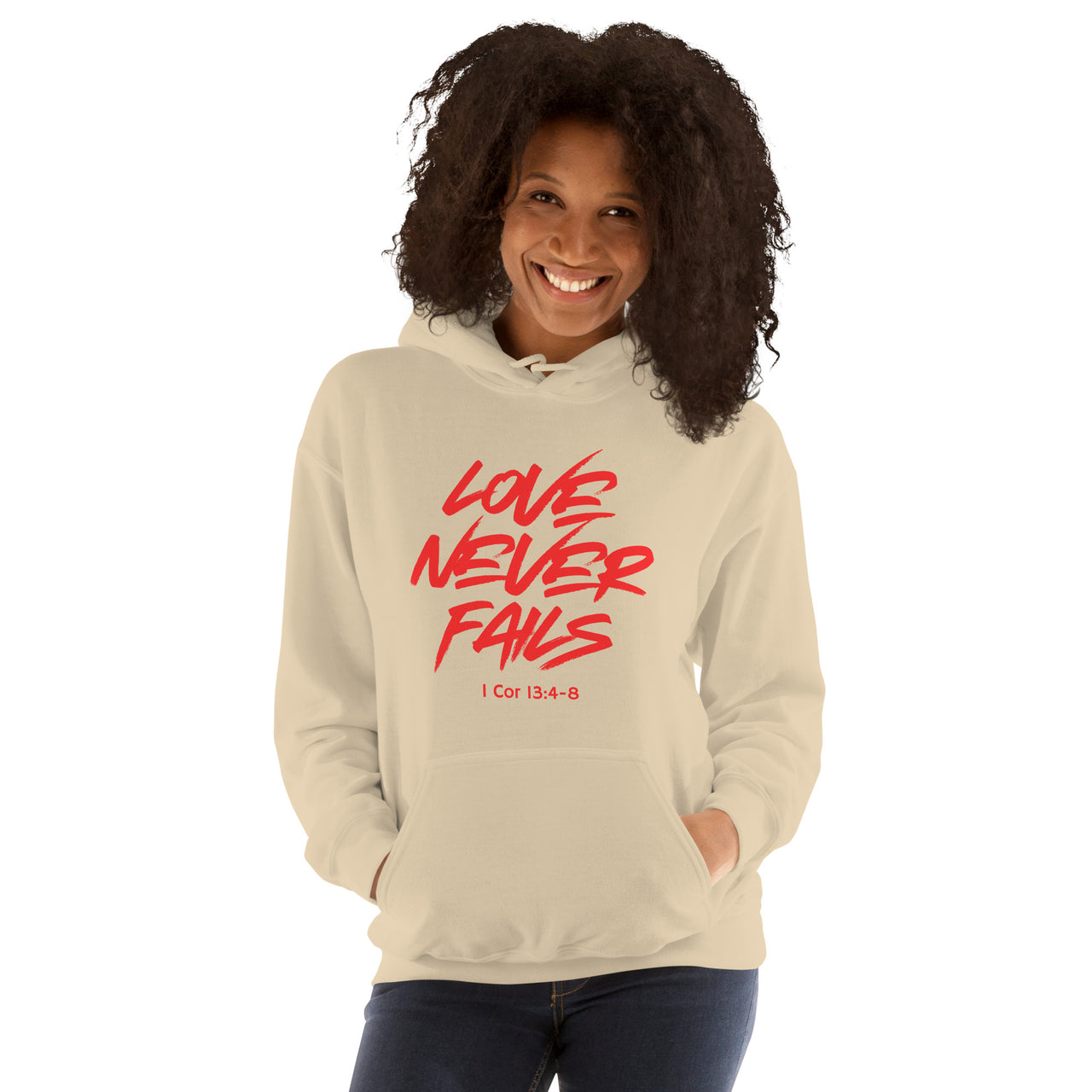 "Love Never Fails" Unisex Hoodie 17