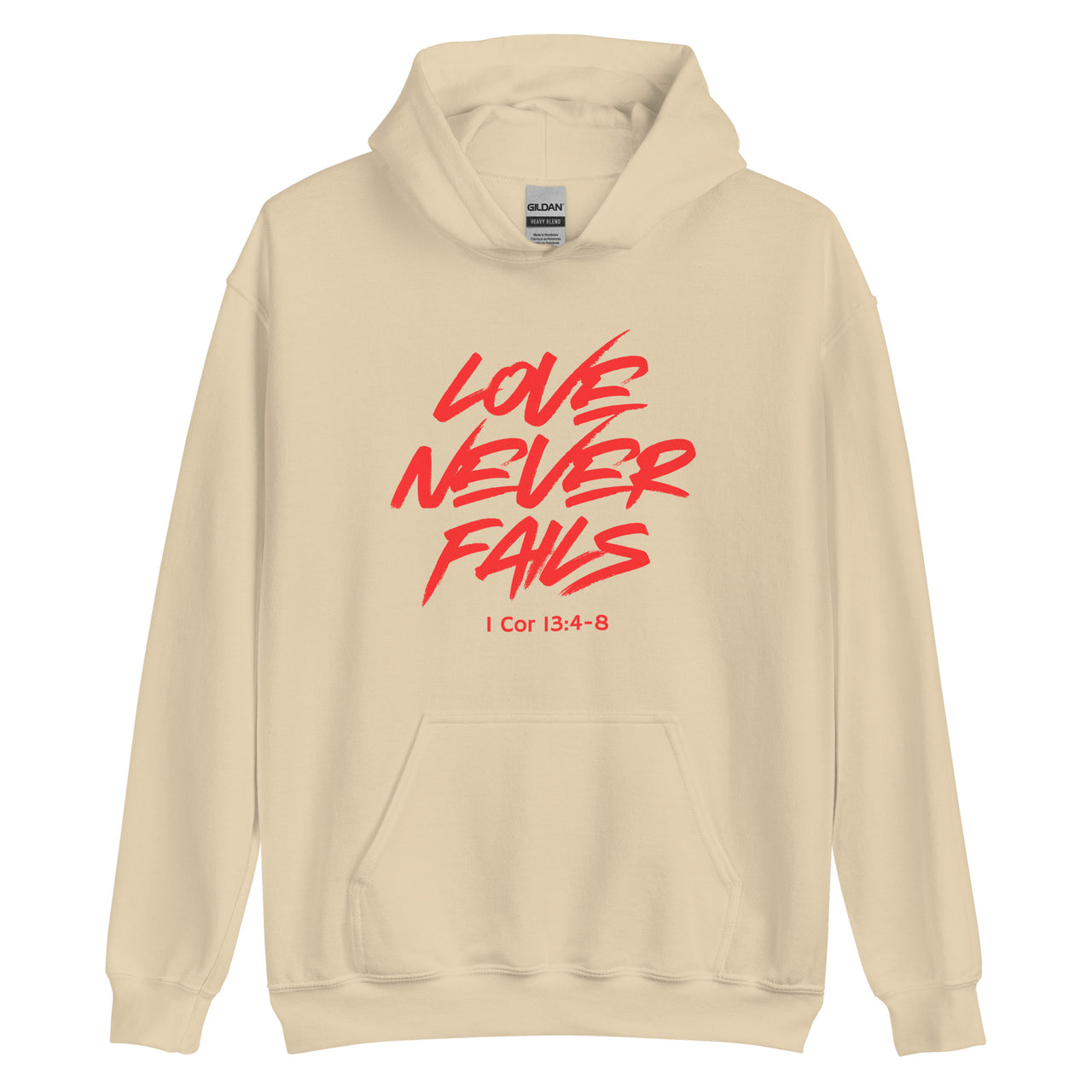 "Love Never Fails" Unisex Hoodie 17