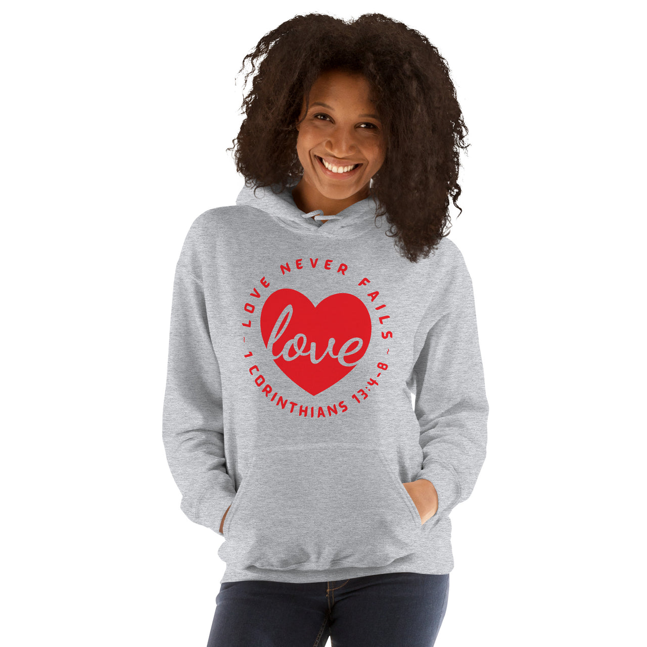 "Love Never Fails" Unisex Hoodie 13