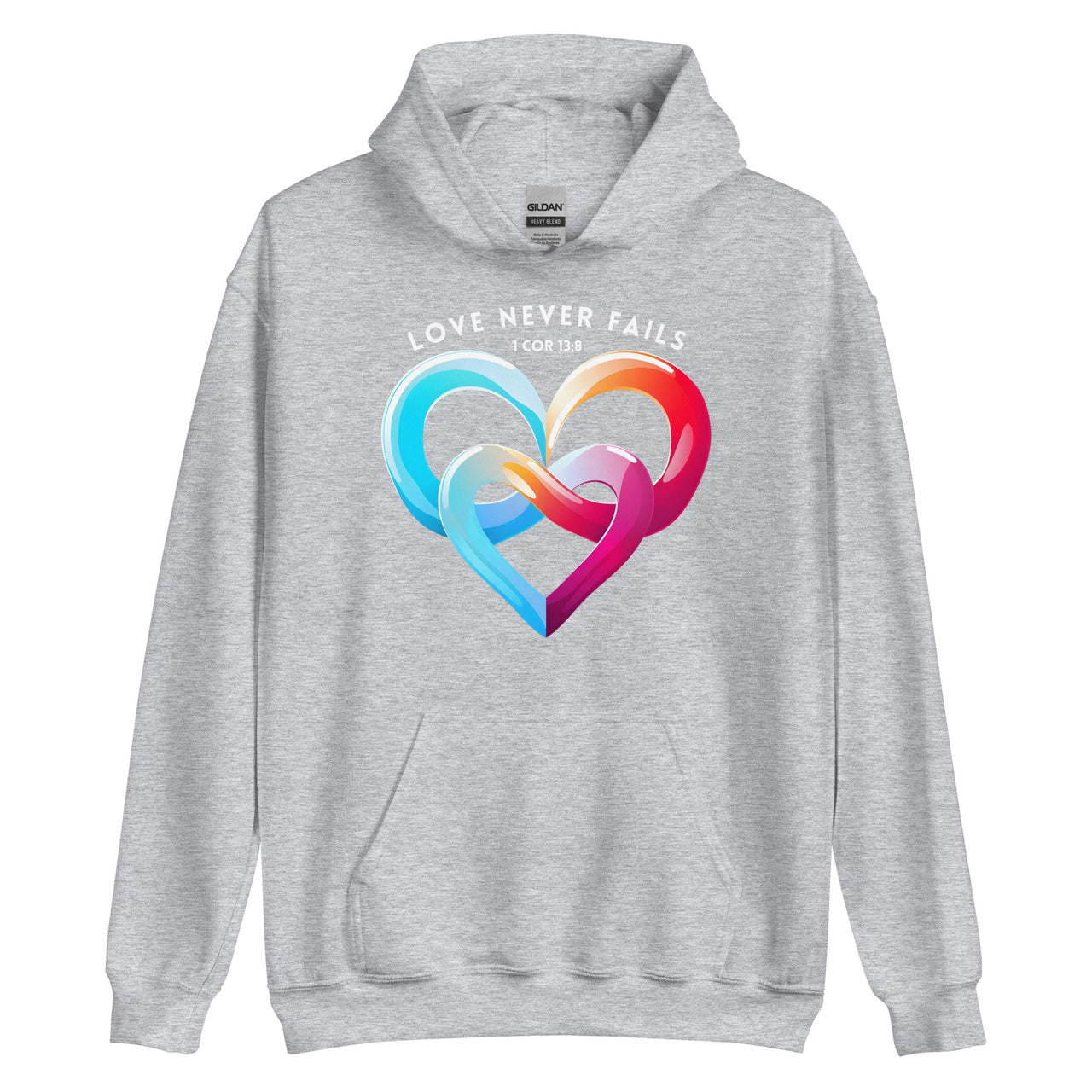 "Love Never Fails" Unisex Hoodie 7
