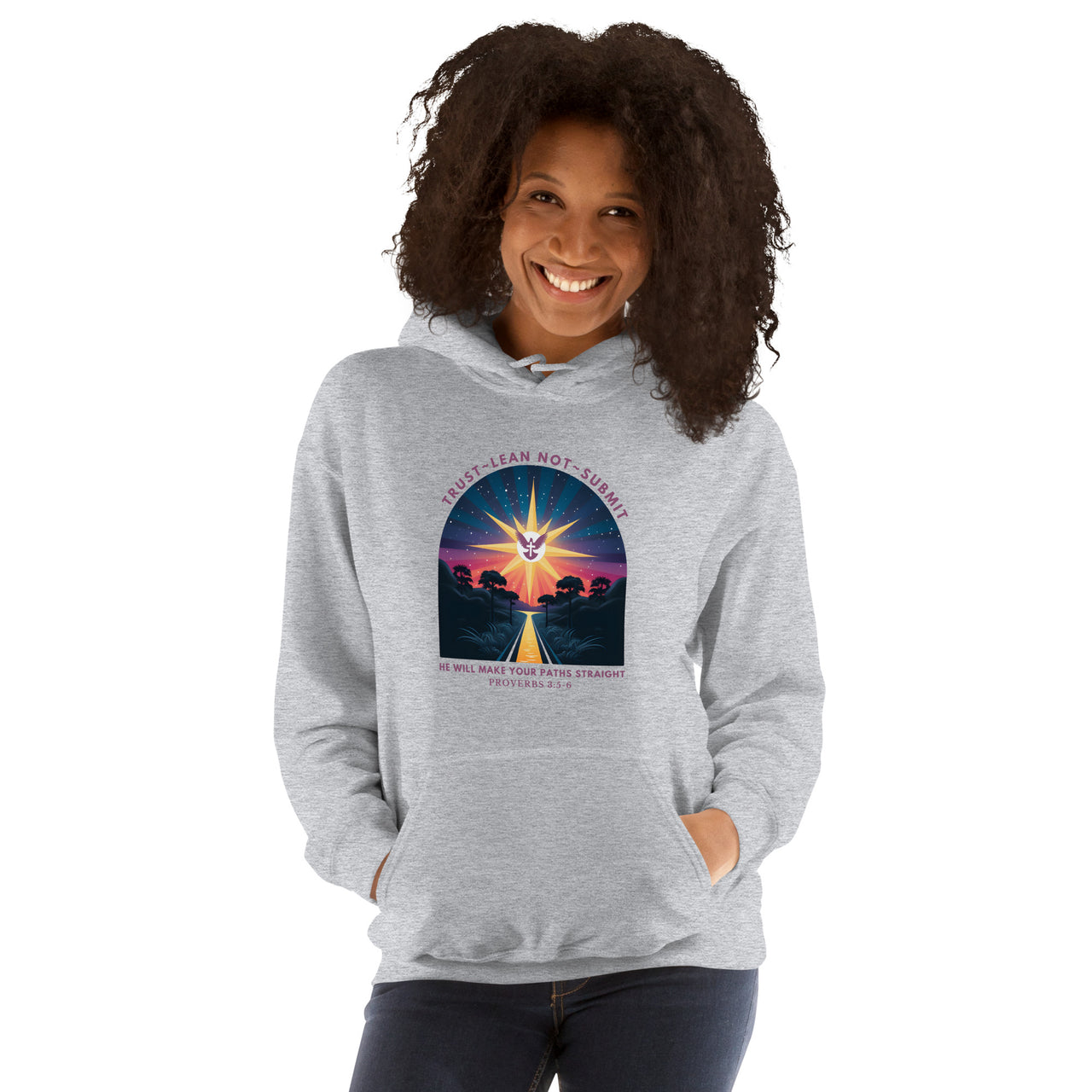 Proverbs 3-based, "Paths Straight" Unisex Hoodie 3