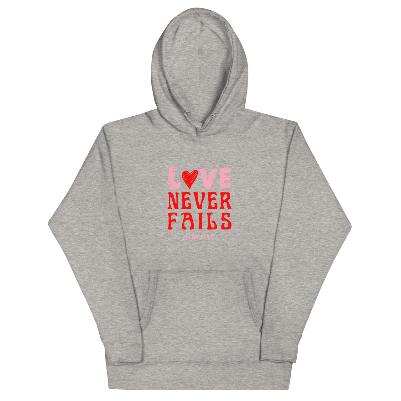 "Love Never Fails" Unisex Premium Hoodie 10