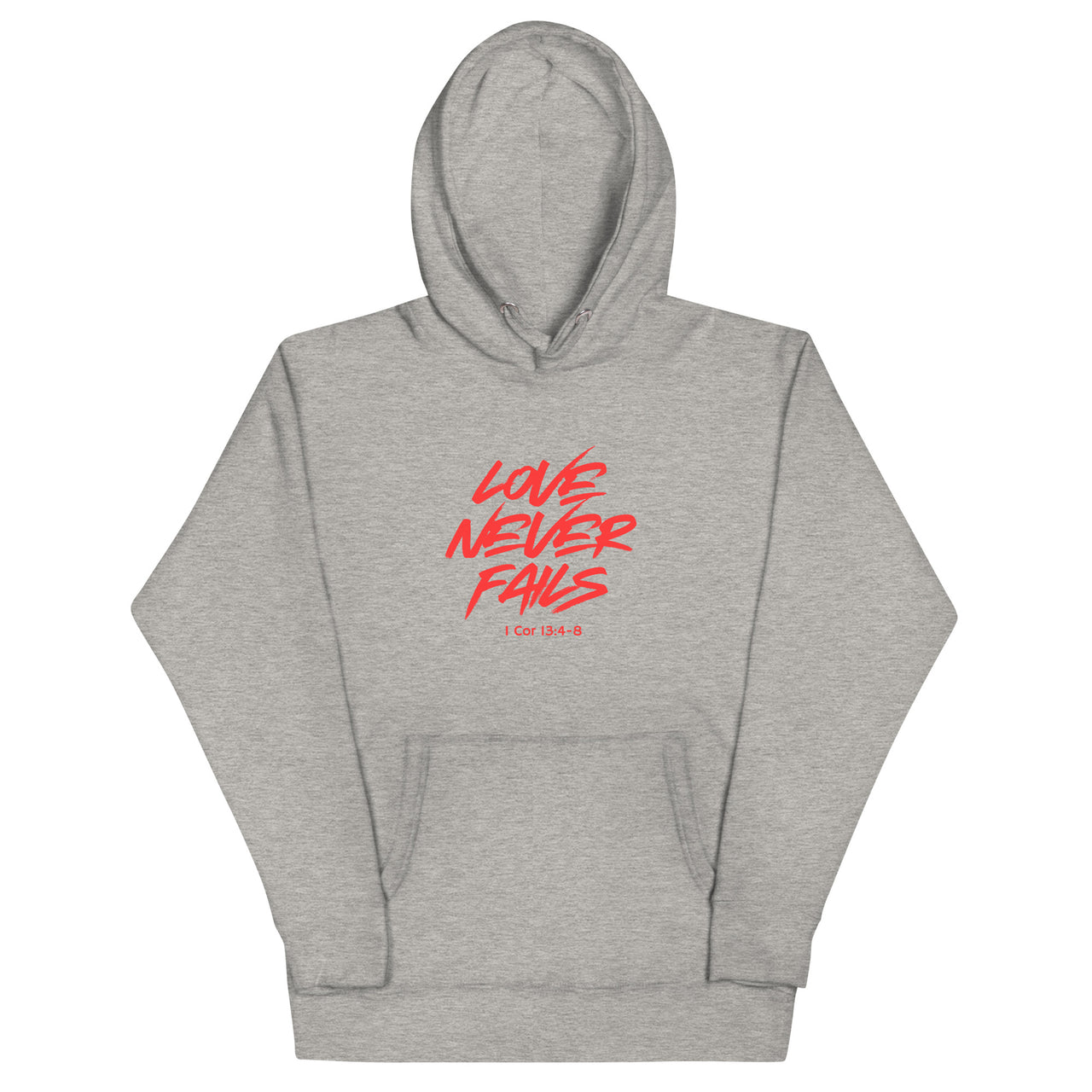 "Love Never Fails" Unisex Premium Hoodie 17