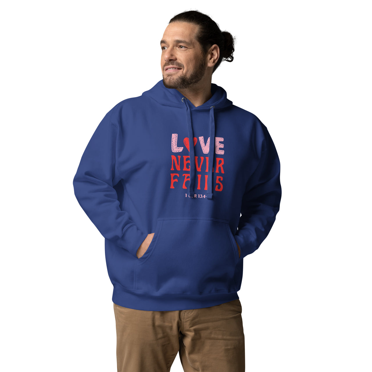 "Love Never Fails" Unisex Premium Hoodie 10