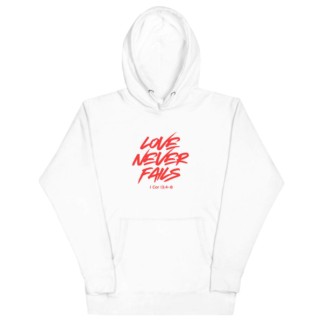 "Love Never Fails" Unisex Premium Hoodie 17