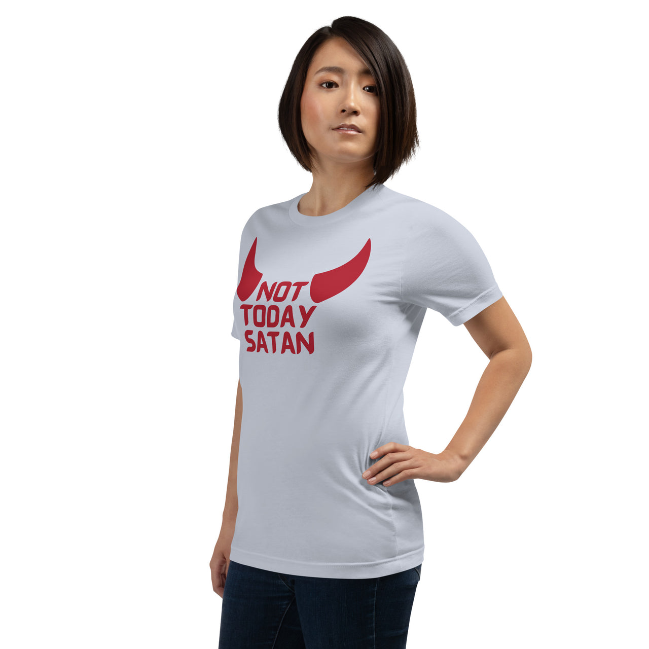 "Not Today Satan" Unisex Staple T-Shirt 5