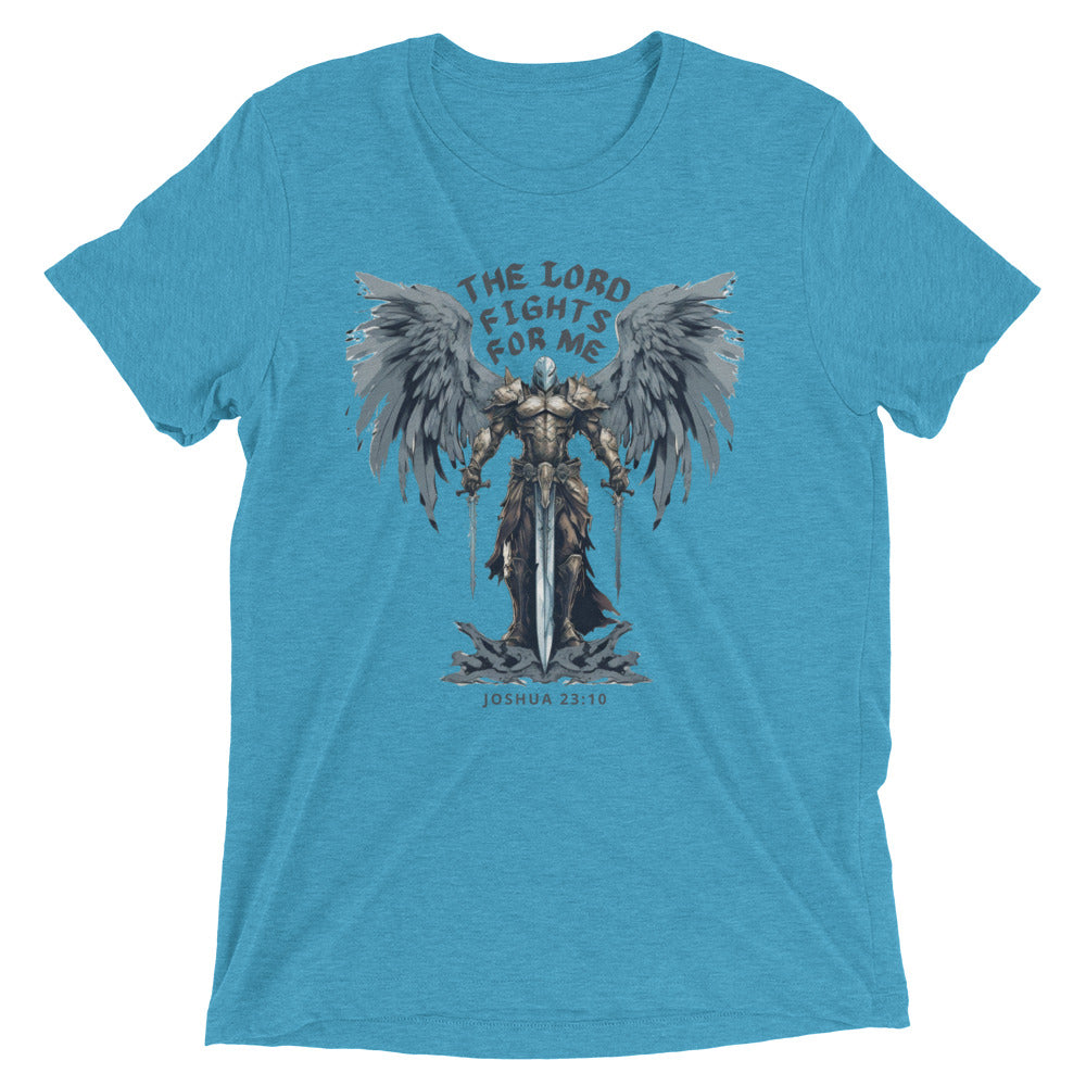 “The Lord Fights for Me” Unisex Tri-Blend T-Shirt 4