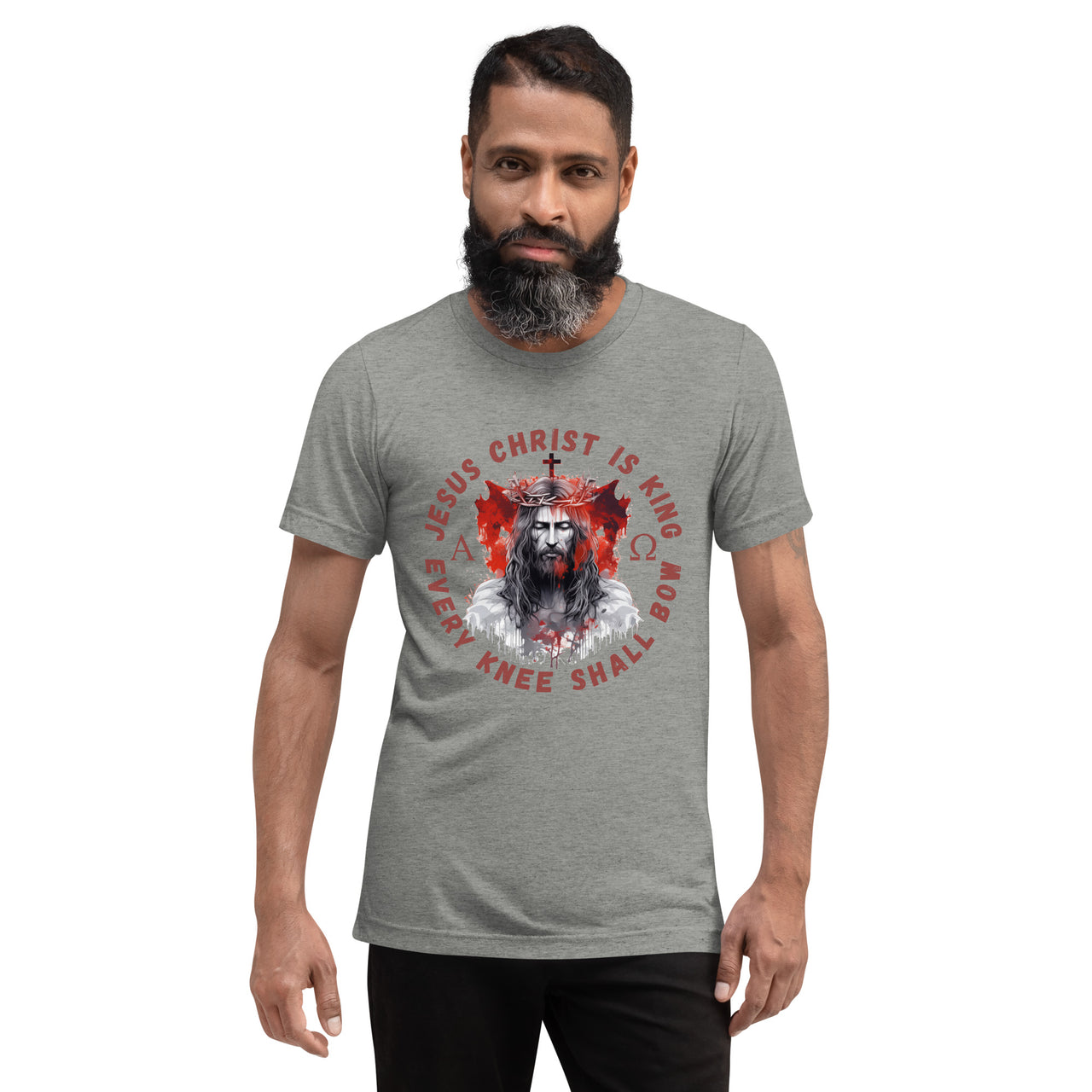 "Every Knee Shall Bow" Unisex Tri-Blend T-Shirt 2