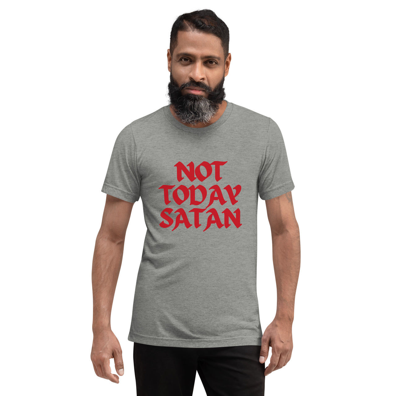 "Not Today Satan" Unisex Tri-Blend T-Shirt 13