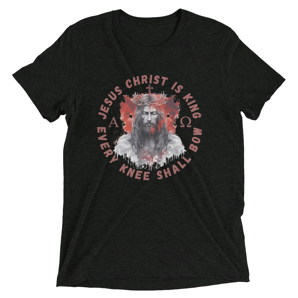 "Every Knee Shall Bow" Unisex Tri-Blend T-Shirt 2